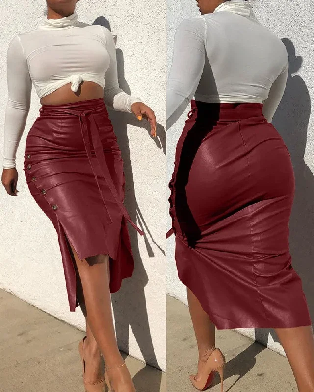 2022-juliafashion-women-pu-leather-midi-skirt-solid-color-high-waist-lace-up-side-button-bodycon-slim-asymmetric-pencil-skirt-streetwear