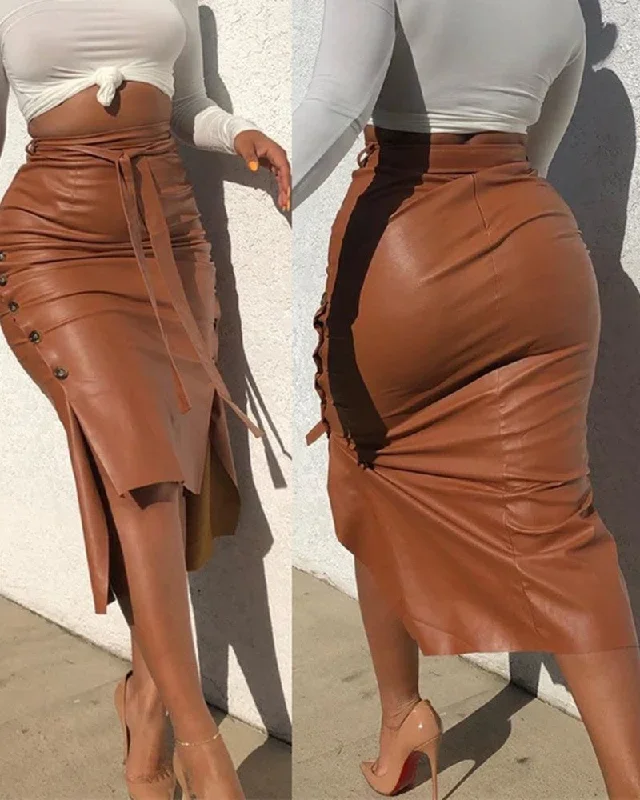 2022-juliafashion-women-pu-leather-midi-skirt-solid-color-high-waist-lace-up-side-button-bodycon-slim-asymmetric-pencil-skirt-streetwear