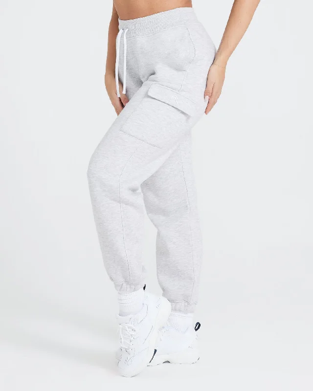 All Day Cargo Jogger | Light Grey Marl