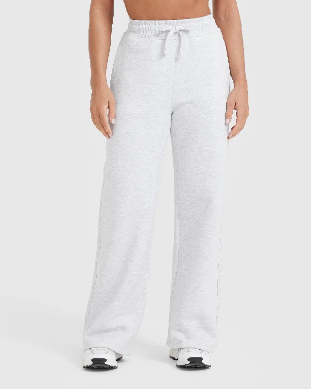 All Day Straight Leg Jogger | Light Grey Marl