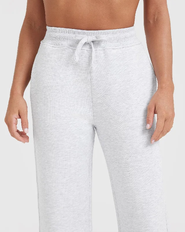 All Day Straight Leg Jogger | Light Grey Marl