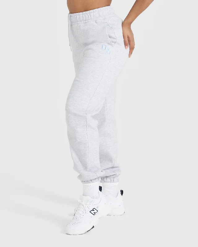 All Day Varsity Oversized Jogger | Light Grey Marl