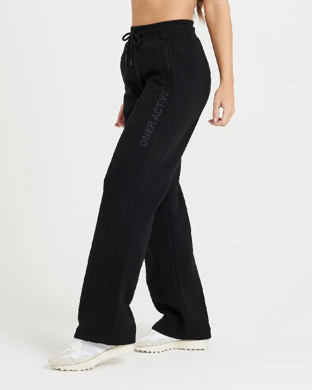 Classic Lounge Straight Leg Jogger | Black