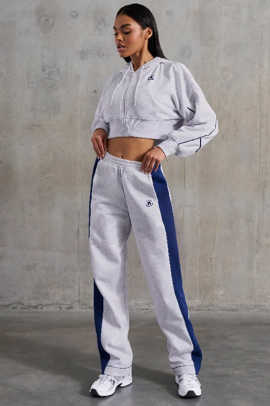 Elite - Petite Wide Leg Sweatpants in Heather Grey