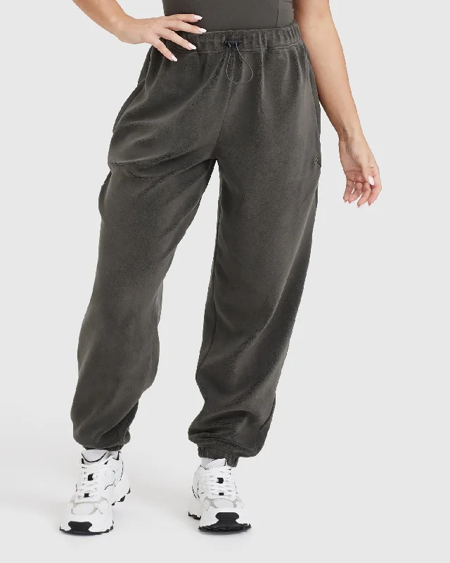 Fleece Oversized Jogger | Deep Taupe