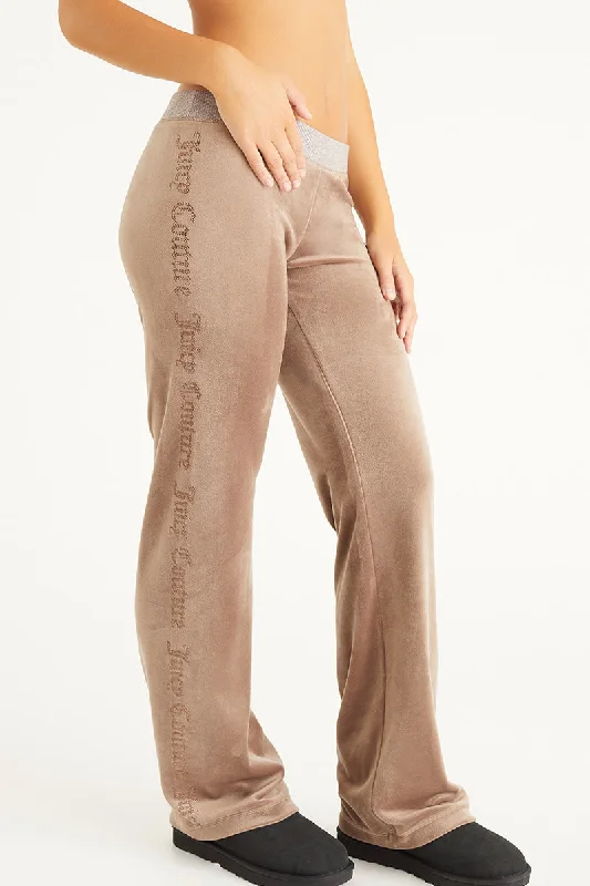 Wide Leg Pants with Side Bling