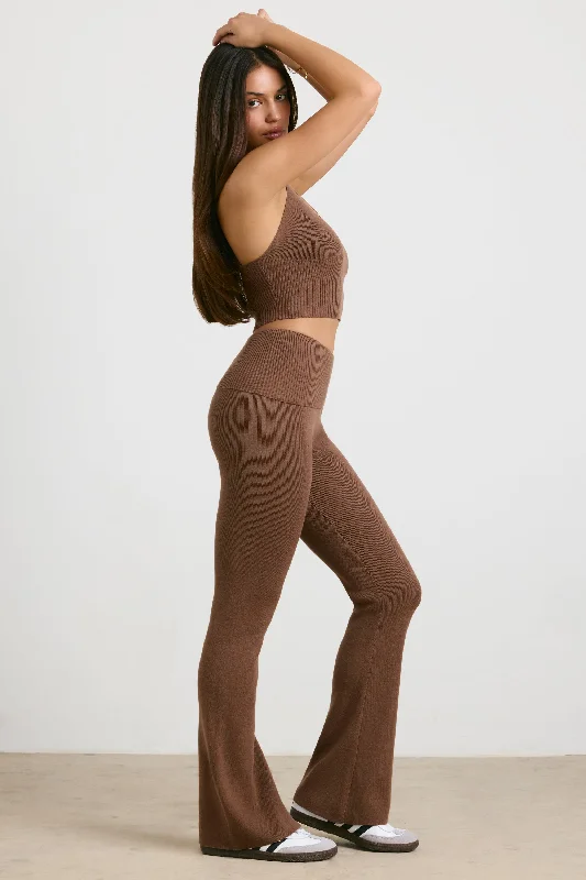 petite-knit-kick-flare-trousers-espresso