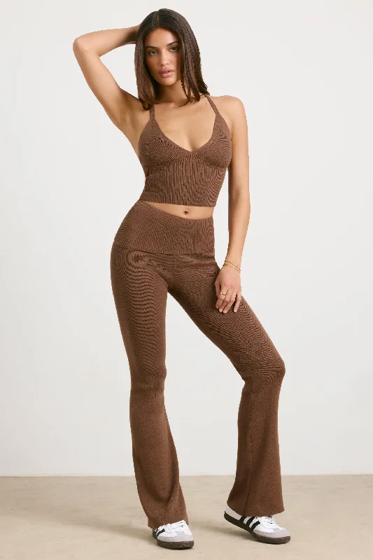 petite-knit-kick-flare-trousers-espresso