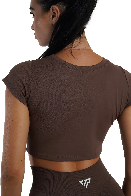 KTP CROPPED TEE - ESPRESSO