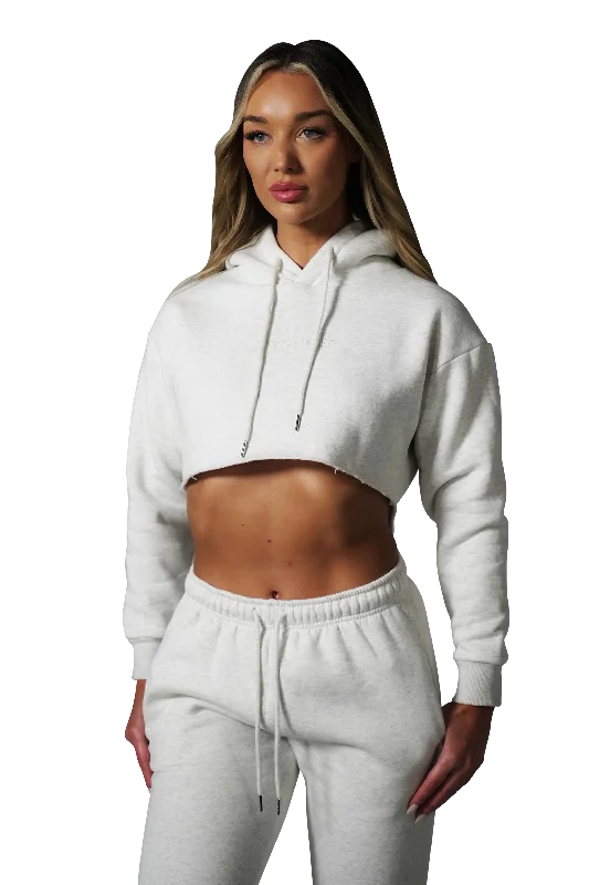 Series 1 Cropped Hoodie - Marle Grey