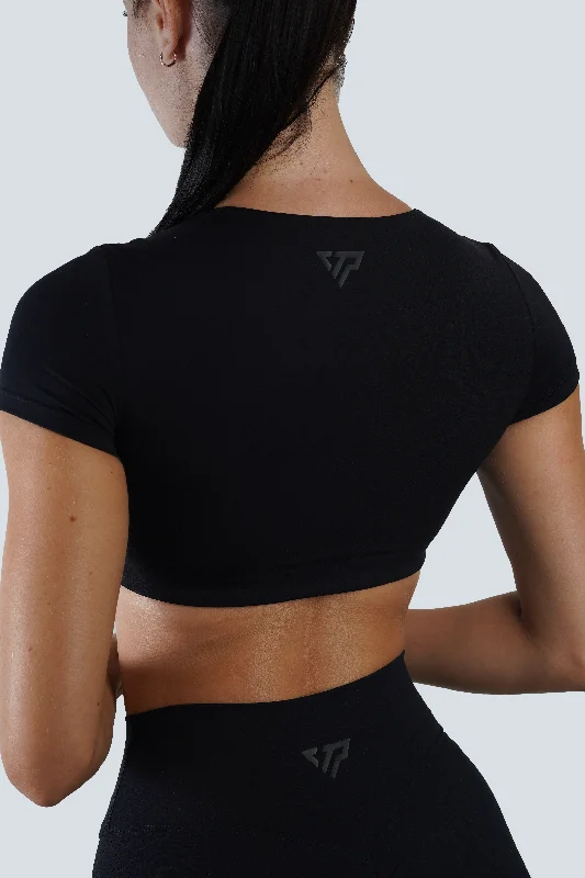 SLEEK TOP SHORT SLEEVE - BLACK