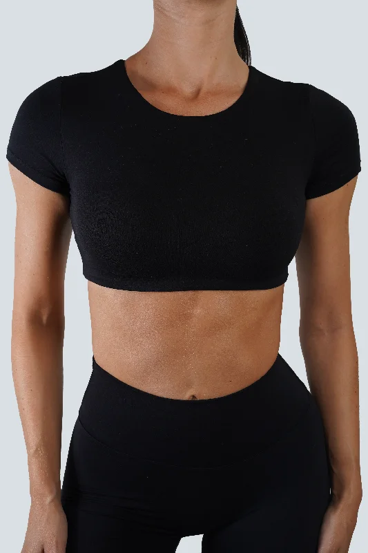 SLEEK TOP SHORT SLEEVE - BLACK