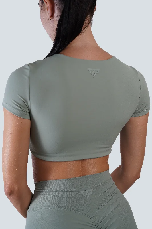 SLEEK TOP SHORT SLEEVE - KHAKI GREEN