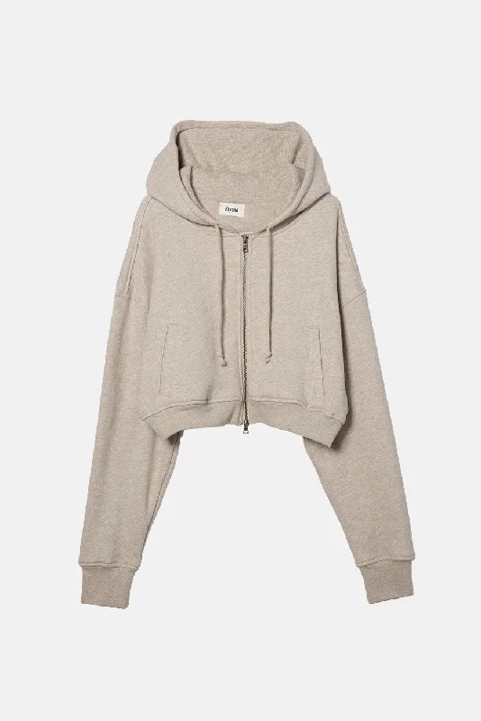 BABYDOLL CROP ZIP HOODIE