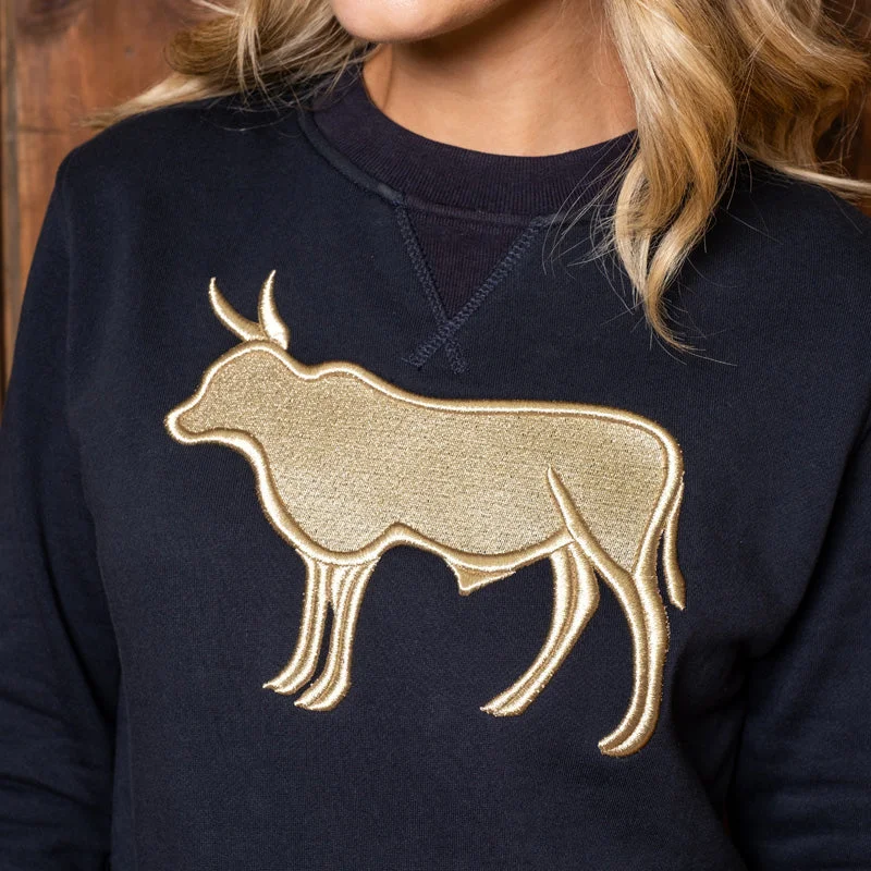 Embroidery Nguni Pullover Sweatshirt Midnight