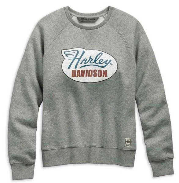 Harley-Davidson Distressed Print Pullover Sweatshirt