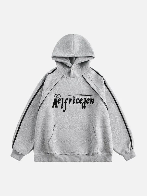 Aelfric Eden Irregular Letter Print Hoodie