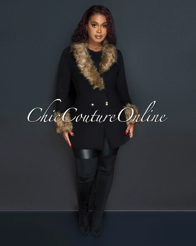 alexia-black-brown-gold-buttons-faux-fur-coat