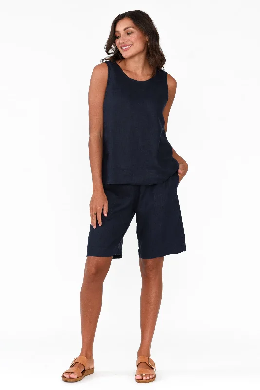 aster-navy-linen-short