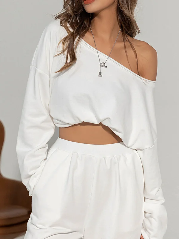 asymmetrical-off-shoulder-solid-sweatshirt