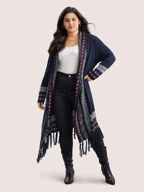 bandana-print-fringe-trim-maxi-cardigan