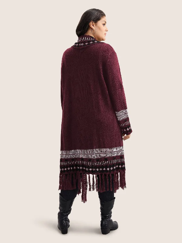 bandana-print-fringe-trim-maxi-cardigan