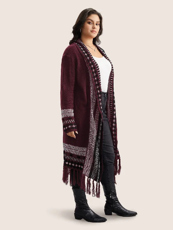 bandana-print-fringe-trim-maxi-cardigan