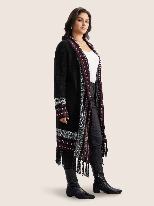 bandana-print-fringe-trim-maxi-cardigan