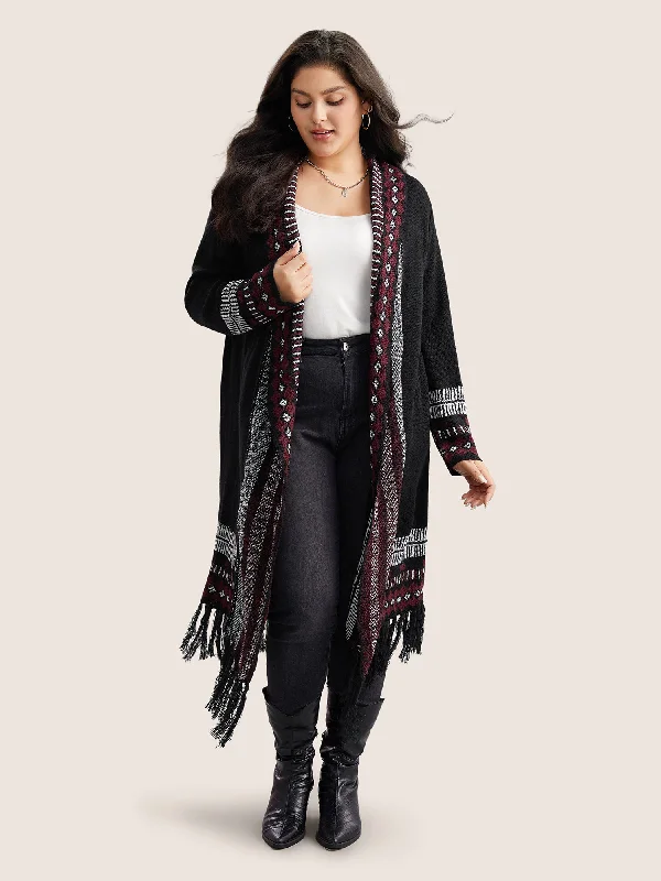 bandana-print-fringe-trim-maxi-cardigan