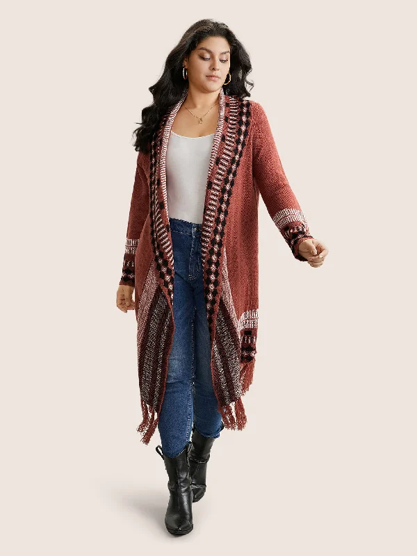 bandana-print-fringe-trim-maxi-cardigan