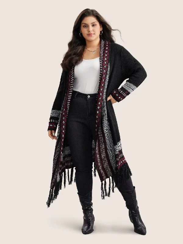 bandana-print-fringe-trim-maxi-cardigan