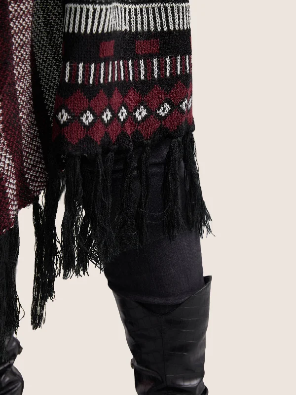 bandana-print-fringe-trim-maxi-cardigan