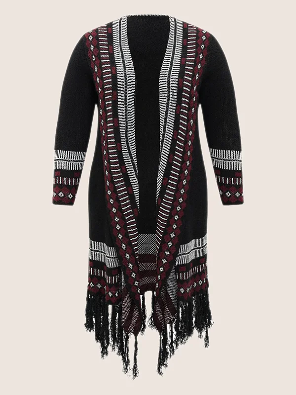 bandana-print-fringe-trim-maxi-cardigan