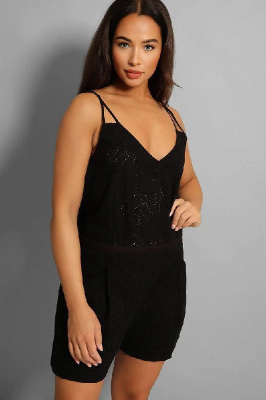 black-crochet-lace-drop-waist-playsuit