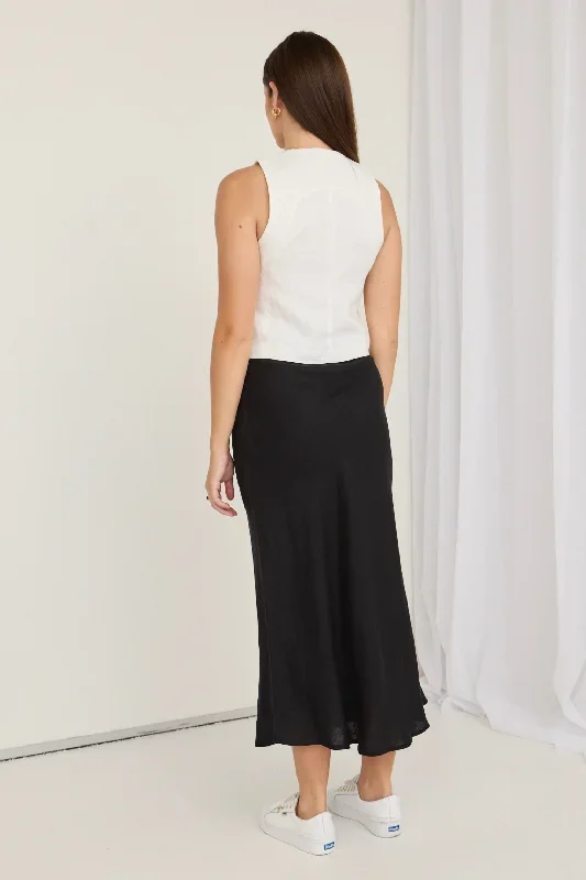 bliss-black-linen-bias-midi-skirt