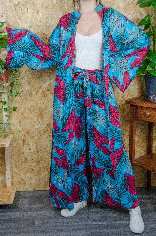 Blue Lagoon Long Kimono