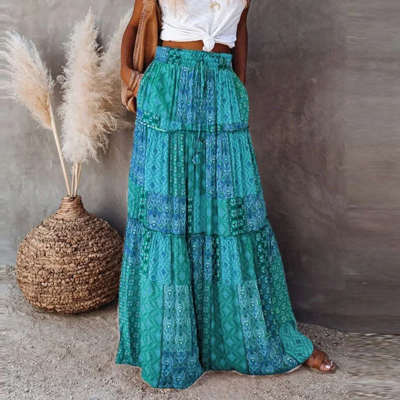 bohemian-a-line-flowy-maxi-skirt-with-pockets