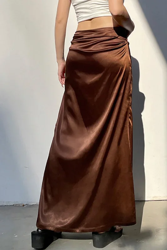 brown-satin-low-rise-slit-midi-skirt-1