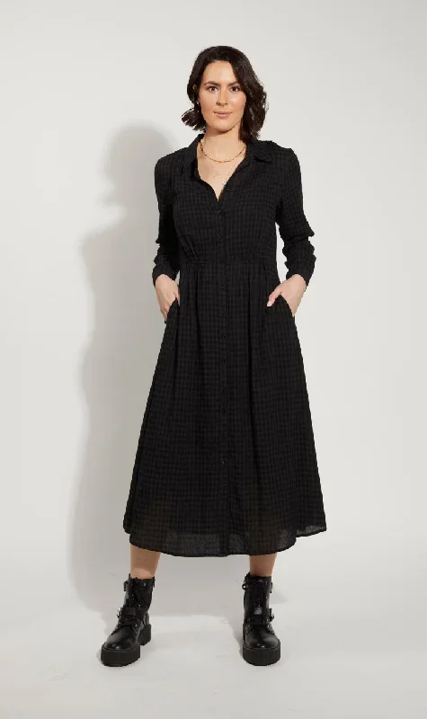 Canterbury Dress | Black Checker