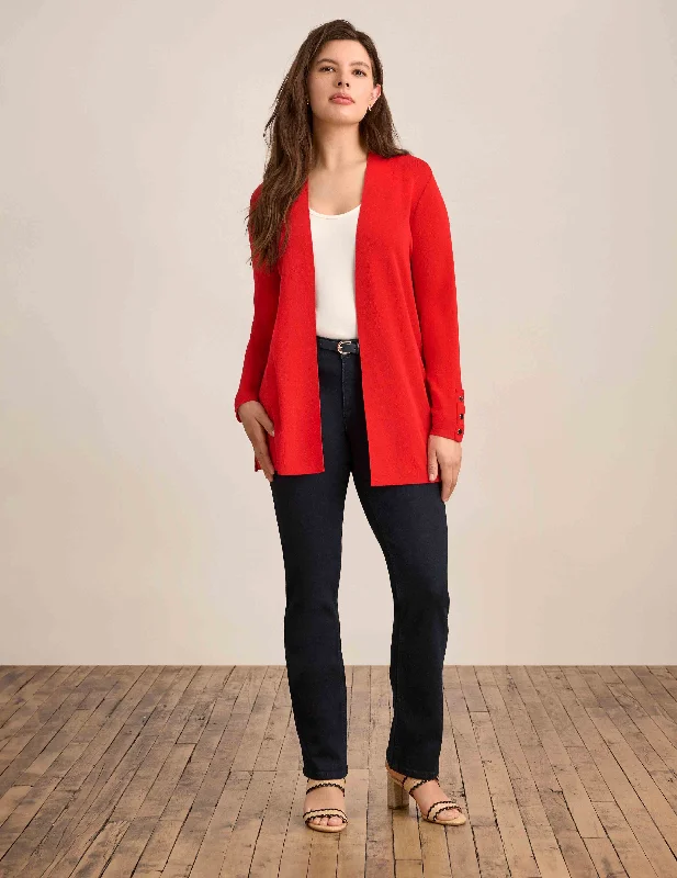 Carmel Self Edge Kissing Front Cardigan