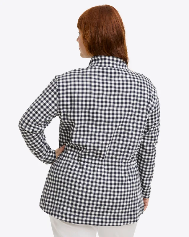 cinch-waist-quarter-zip-navy-gingham