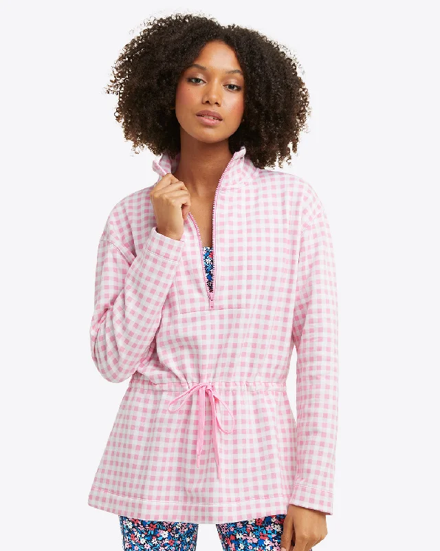 cinch-waist-quarter-zip-pink-gingham