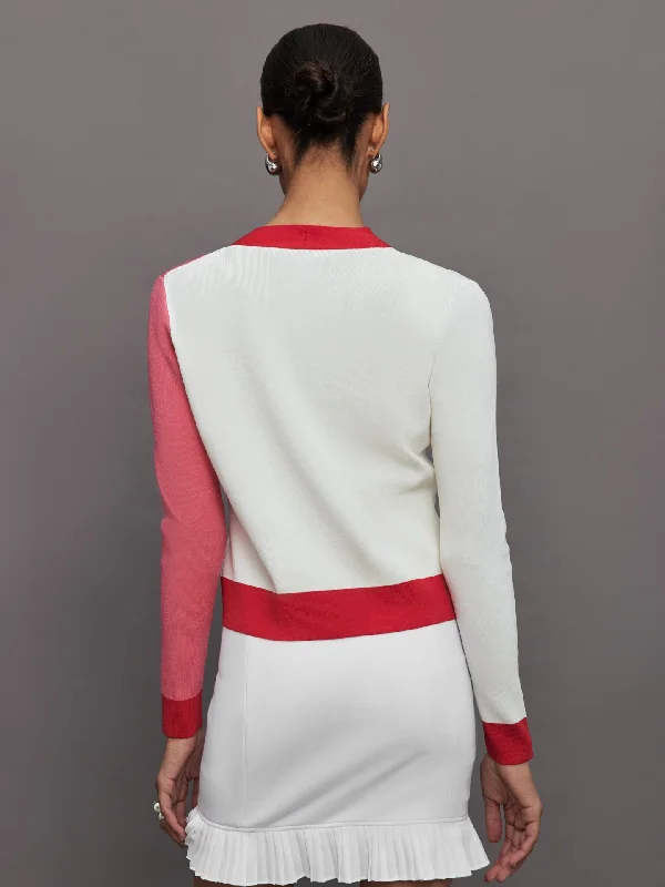 colorblock-cardigan-white-tomato-red-pink-lemonaid