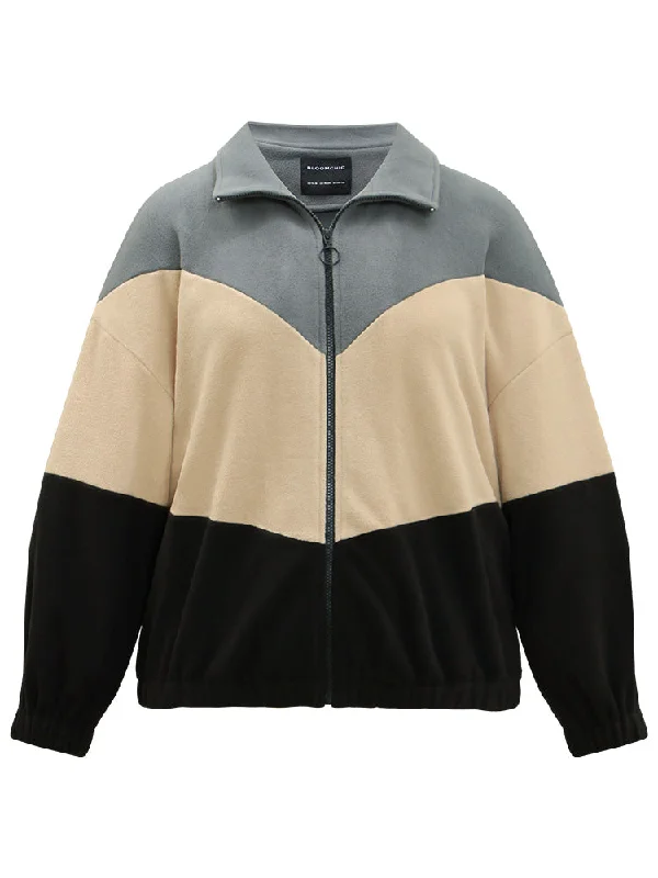 colorblock-contrast-zipper-drop-shoulder-jacket