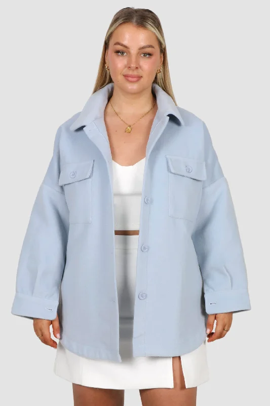 CONCORD UNISEX SHACKET POWDER BLUE