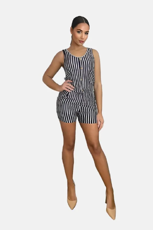 contrast-stripe-satin-playsuit