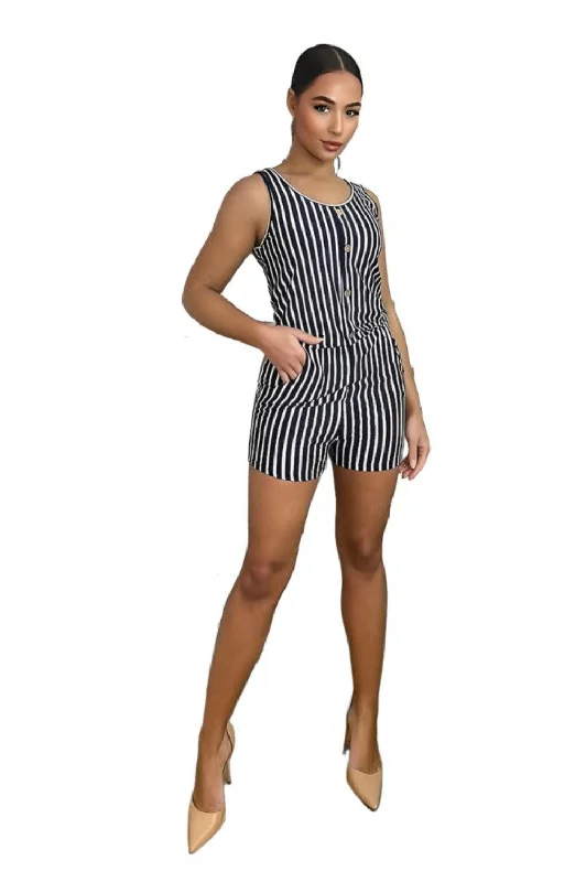 contrast-stripe-satin-playsuit