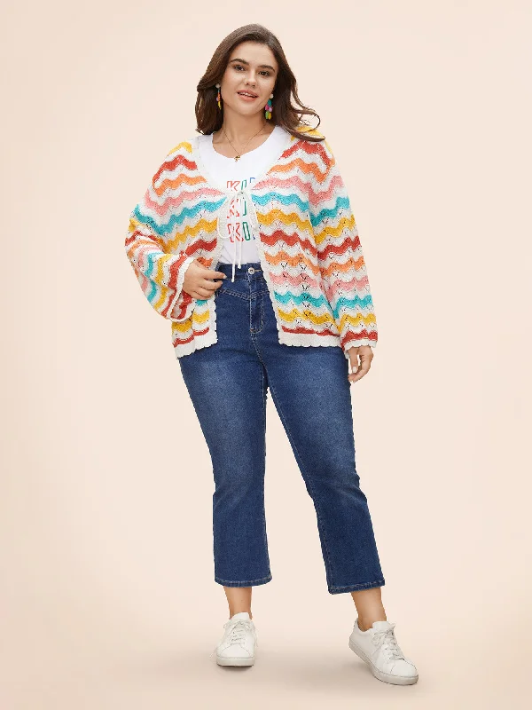 cotton-rainbow-perforated-front-tie-cardigan