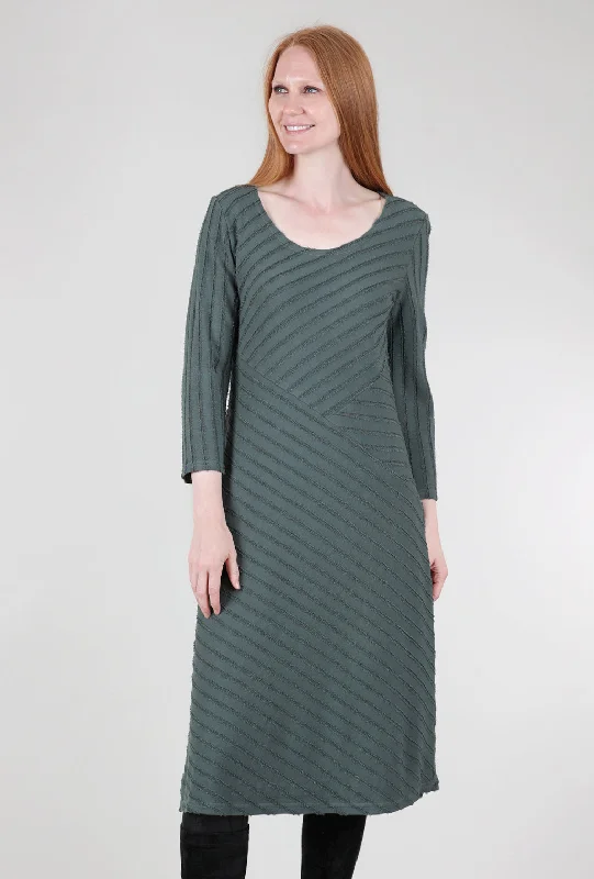 Frayed Stripe Seamed Dress, Myrtle