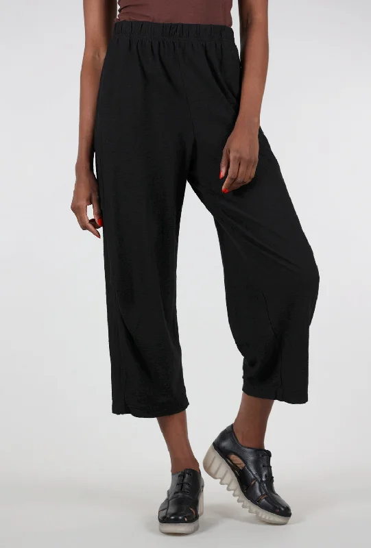 Mini Check Cropped Pants, Anthracite